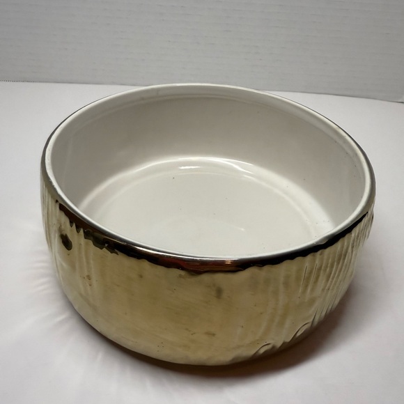 Martha Stewart Faux Bois Ceramic Pet Bowl - Picture 1 of 4